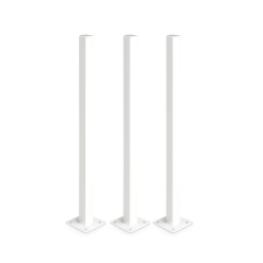 POSTE PARA GRADIL PARAFUSADO RAL 9003 BRANCO 2.08M