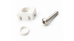CONJUNTO FIXADOR COM TAMPA E PARAFUSO RAL 9003 BRANCO
