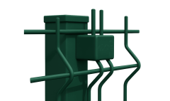 CONJUNTO FIXADOR COM TAMPA E PARAFUSO RAL 6005 VERDE
